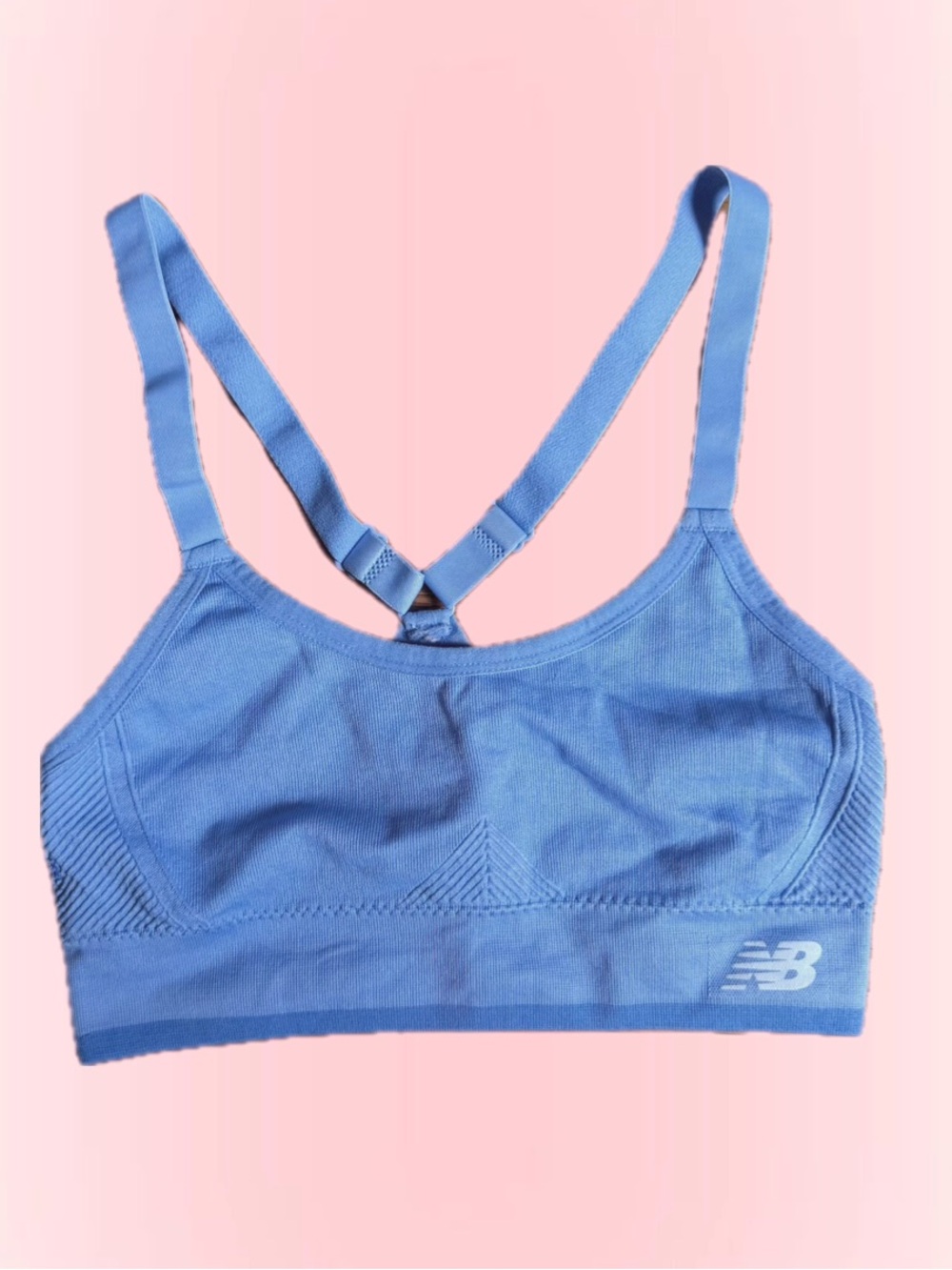 New Balance Women's Sky Blue Seamless Racerback Sports Bra